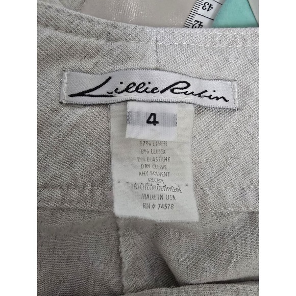 Lillie Rubin Linen Blend Vest Capri Pant Set Size 4 - Picture 8 of 10